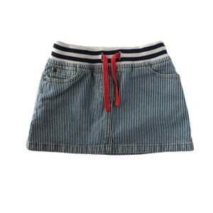Mini Boden Striped Denim Skirt (3-4)